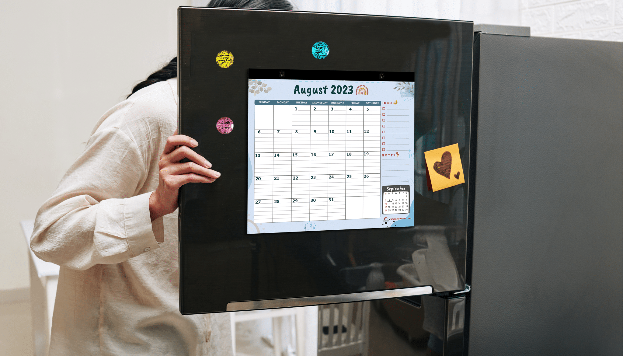 cute magnetic calendar 2023 to 2024
