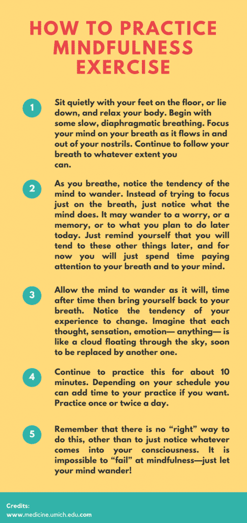 infographic on how to relax to stop anxiety