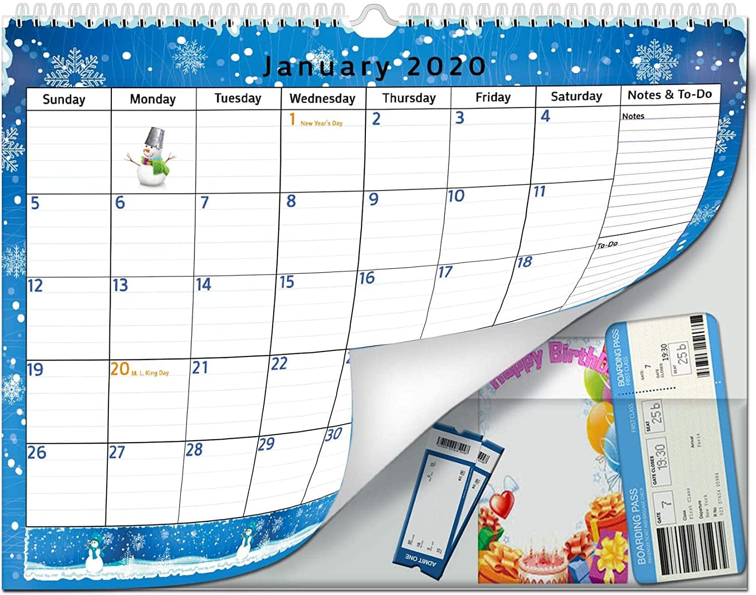 Large Monthly Wall Calendar 2025