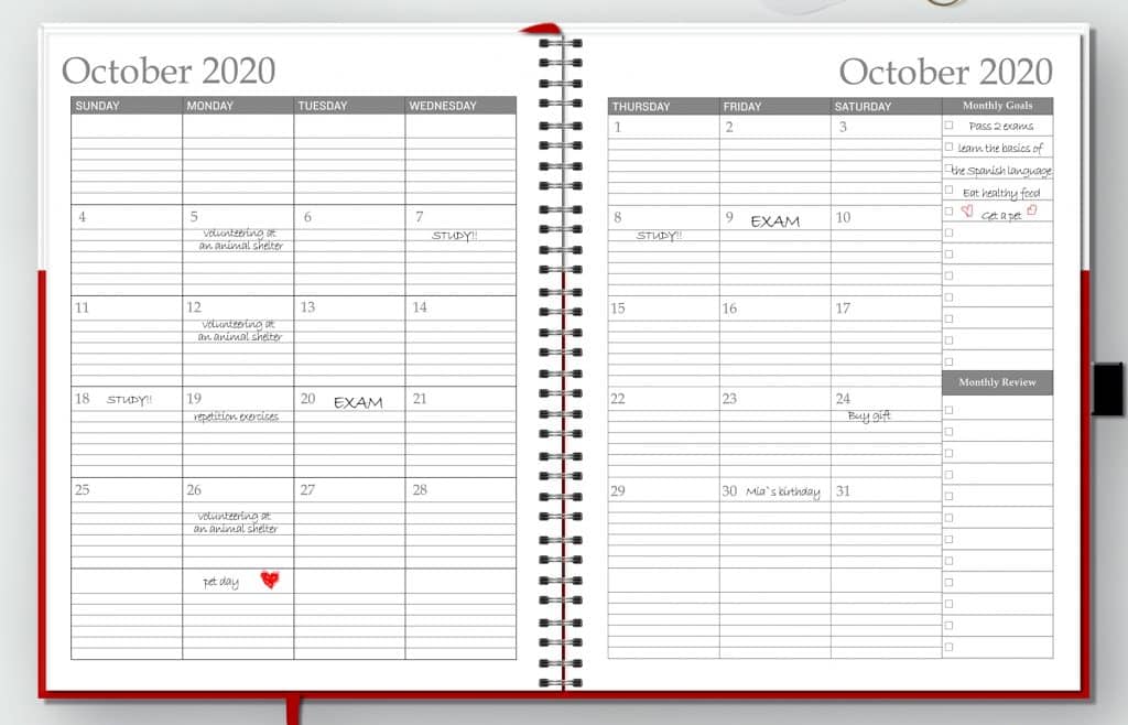 weekly and monthly planner for effective planning