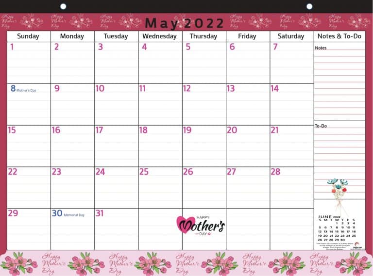 free may 2022 calendar