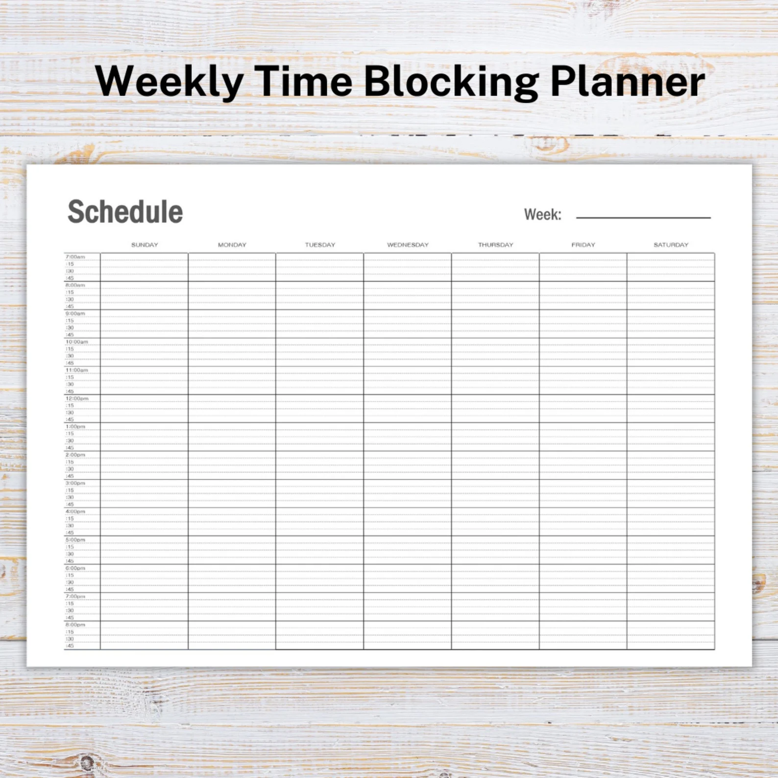 time blocking planner