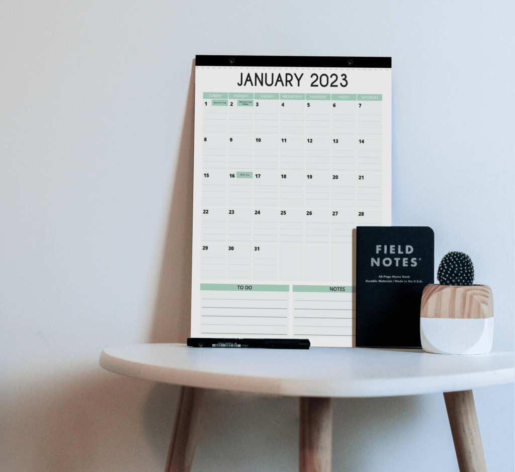 magnetic calendar can be desk calendar 2023 to 2024