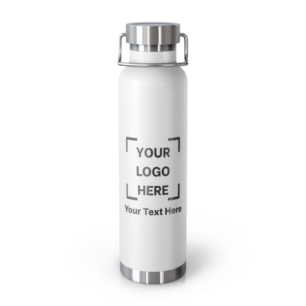 Promotional Custom Personalized Copper Vacuum Insulated Water Bottle – 22oz Travel Mug, Eco-Friendly Branded Gift