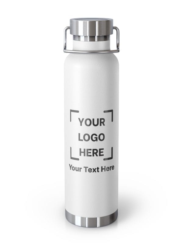 Promotional Custom Personalized Copper Vacuum Insulated Water Bottle – 22oz Travel Mug, Eco-Friendly Branded Gift