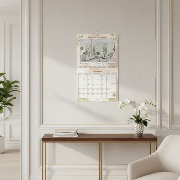 Promotional Custom Personalized Wall Calendar 2026 – Botanical Floral Theme - Image 9