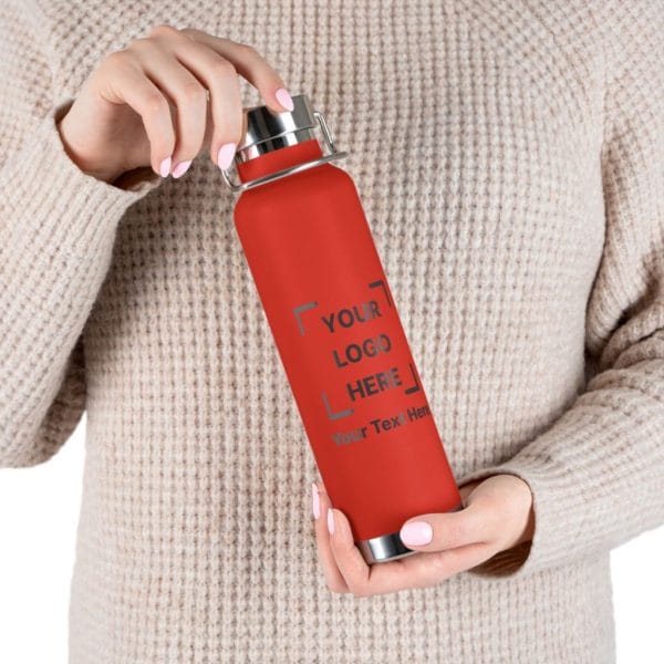 Promotional Custom Personalized Copper Vacuum Insulated Water Bottle – 22oz Travel Mug, Eco-Friendly Branded Gift - Image 11