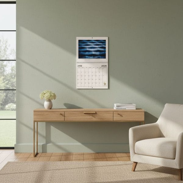 Promotional Custom Personalized Wall Calendar 2026 – Classic Beige Grid Layout - Image 5