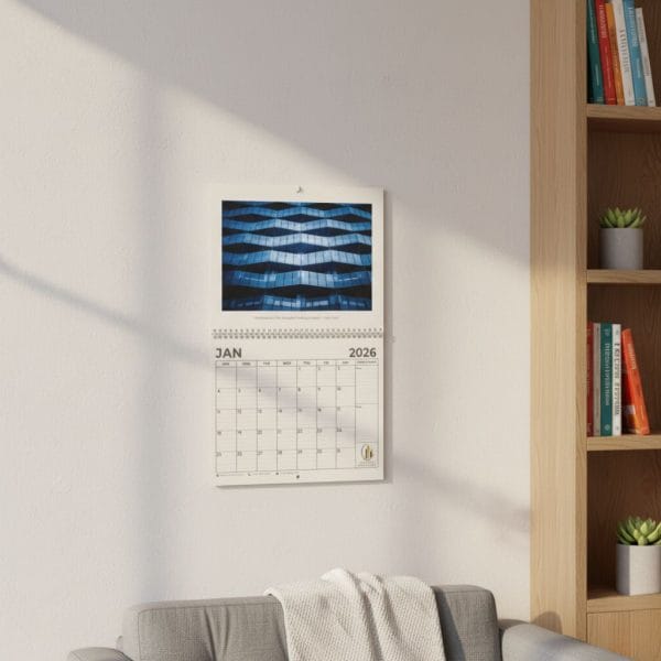Promotional Custom Personalized Wall Calendar 2026 – Classic Beige Grid Layout - Image 6